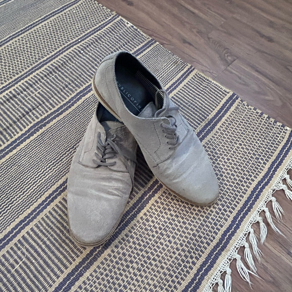 Men's Gray suede dress shoes